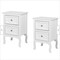 Set of 2 Nightstand Bedside End Table Shelf with 2 Drawers Bedroom Furniture
